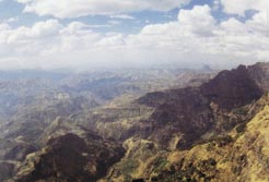 Hochgebirge, Afrika, thiopien: Abessinisches Hochland bis Wste Danakil - Semienberge